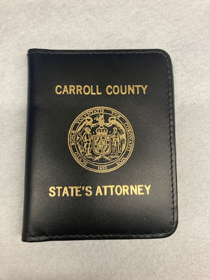 Side Opening Badge & Credential Case Carroll County MD State's Attorney