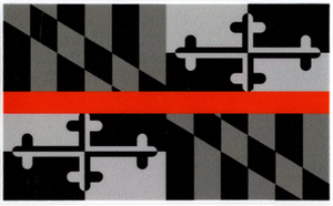 Decal MD Flag Subdued Thin Red Line