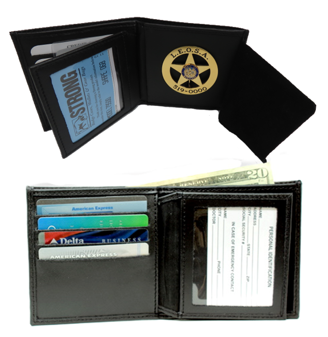 Dress up America Pretend Play Police ID Wallet 2 Pockets With Attached Metal Badge by 086138920977 for sale online 